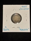 1885 Canada 5 Cents Silver    feb297    Circulated Canadian 5 Cent 5c