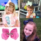 50pcs 6 Inches Large Hair Bows Alligator Clips Grosgrain Ribbon Hair Barrette   