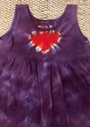 Vintage Tie Dye Redheart On Purple Dress Girls Size 24 Month Empire Waist Jumper