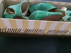 Vintage 40   s Neiman Marcus Emeral Green High Heel Shoes Size 7 5