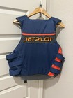 Jetpilot F-86 Sabre Nylon 3-buckle - Navy Blue  Neon Orange Side Entry Vest L-xl