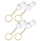 4 Pcs Key Chain Rings Durable Skull Bottle Keychain Dog Remembrance Ornament