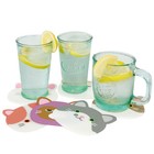 Wrapables Silicone Cute Cat Coasters For Glasses  Cups  And Drinks  set Of 6 