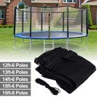12 13 14 15ft Trampoline Jumping Mat Pad Safety Net Enclosure Netting 4-8 Poles