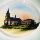 Montello Church Wi Wisconsin Antique Souvenir China Trinket Dish Plate
