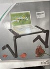 Adjustable Aluminum Laptop Table Folding Bed Tray Standing Desk Black New