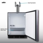 Summit Sbc58blbiadaif 24   Built-in Beer Double Tap Kegerator panel Ready read 