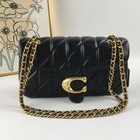 Coach Tabby Shoulder Bag 26 Quilted Cp150 Brass   Black Nappa Leather Outlet New