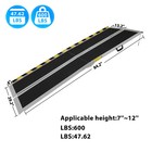 7ft Aluminum Multi-folding Wheelchair Ramp Scooter Mobility Portable Ramp