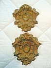 Antique Pair Theater Stage Victorian Brass Appliques Player Piano Music  Organ
