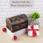 Wooden Pirate Treasure Chest Jewelry Box     9 X 6 Inch  Brown