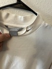Vintage 90s Nike Swoosh Long Sleeve Mens Mock Neck Shirt Size Medium White
