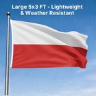 Poland Flag Large Polish National Rugby Football Cricket Sport Games Fan