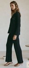 Sabo    cierra    Pants And Top Set Black Cotton Crochet Boho Small 4 Nwt