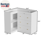 Modern Nursery Changing Table Dresser corner Baby Dressing Table With 5 Drawers 