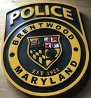 Police Brentwood Maryland 3d Routed Plaque Wood  Patch Sign Custom
