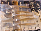 35pc  7-5pc  Place Settings Vintage Gold Plated Stainless Japan  6 Xtra  41pcs 