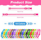 18 Pcs Adjustable Puppy Collars  Nylon Whelping Id With Quick Release Buckle