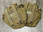 Lot Of 2 Usgi Usmc Molle Ii Coyote 1 Qt Canteen Gp Pouch 8465-01-532-2303 Vgc
