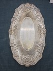 Vintage English Silver Mfg   Silver Plated Serving Floral Design Tray