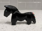 Zuni Fetish Black Marble Horse With Inlay Steven Natachu Gorgeous