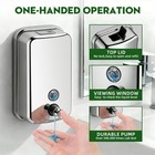 Wall Mounted Soap Dispenser Silver Stainless Steel Commercial Soap Dispenser    