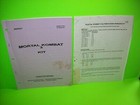 Midway Mortal Kombat 3 Kit Original 1995 Video Arcade Game Operation Manual