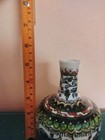 Iznik Kutahya Style Turkish Pottery Vase 5  High 3  wide Hand Painted 