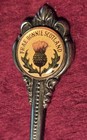 Vintage Silver Enameled Souvenir Spoon Monarch Of The Glen Frae Bonnie Scotland