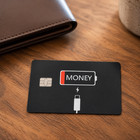 No Money Credit Debit Card Skin Cover Sticker Chip Funny Decal - 2 Pack