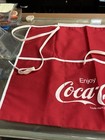 Large Vtg Enjoy Coca-cola Apron  Money Bag Bright Red New White Strings 21 X 16
