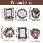 6 Pcs Mini Vintage Picture Frame 1 Inch Wallet Size Picture Frames Tiny Metal Pi