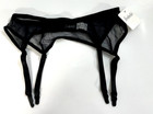 Frederick s Of Hollywood Black Solid Mesh Garter Belt Garterbelt Style 4321