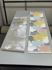 Japanese Vintage Kimono Fukuro Obi Silk  Silver Maple Expensive 155 1x12 2in