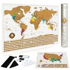  Premium Scratch Off World Map Poster - Deluxe Scratch Off Map Of The White