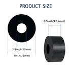 8 Pcs Rubber Spacers 1 Inch Od X 3 8 Id X 0 5 Inch Black