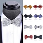 Men s Wear Bow Tie Sparkly Crystal Glitter Wedding Party Prom Formal Accessory