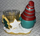 Yankee Candle Santa Gnome And Cookies  Tea Light Or Votive Holder New Christmas