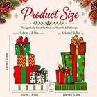 2 Pcs Christmas Table Decorations 5 9 Inch Xmas Gift Box Wood Signs