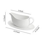 Gravy Boat  17 Oz Gravy Boat With Saucer Gravy Bowl For Gravy Salad Spout Mil   