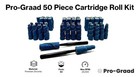 Pro-graad 50 Piece Zirconia Abrasive Sanding Cartridge Spiral Roll Sander Kit 