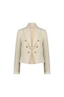 Gabrielle Tweed Double Breasted Blazer Beige  The Noli Shop
