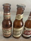 5 Vintage Beer Miniature Bottle Salt  Pepper Shakers- A-1  Schlitz  Acme
