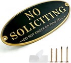 Brass No Soliciting Sign For House  No Soliciting Sign Metal For Front Door Home