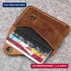 Leather Credit Card Holder Case Men s Slim Wallet Front Pocket Business Gift Box
