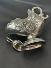 Vtg Ornate Nut Bowl candy Dish W scop