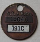 Vintage Goodyear Tire   Rubber  G t    R  Brass Advertising Tag Akron Ohio