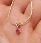 19thc Antique Ruby 14kt Gold Pendant  Medieval Plague Poison Evil Spirit Protect