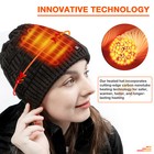 Arris Heated Hat Electric Winter Heated Beanie Hat rechargeable Battery Cap