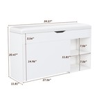 Entryway Bench W shoe Storage adjustable 3-tier Flip-up Drawers   Hidden Cabinet